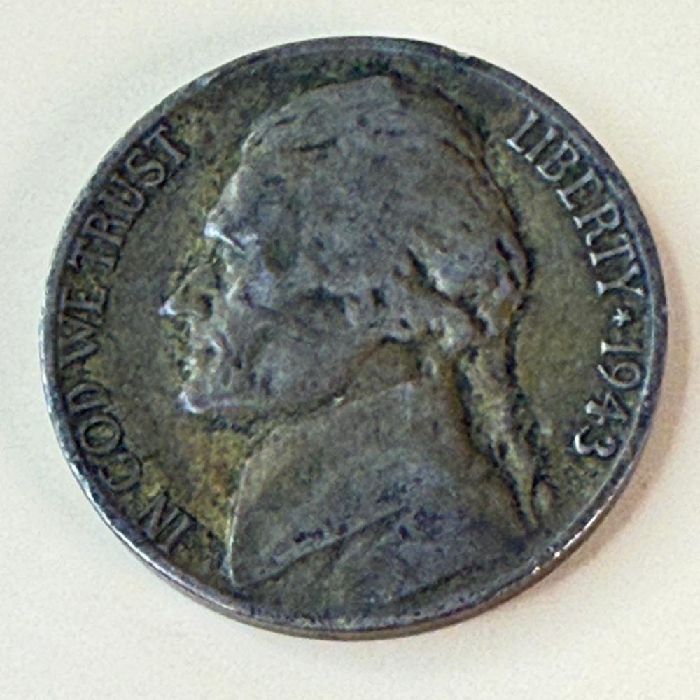 1943 Liberty War Nickel Coin